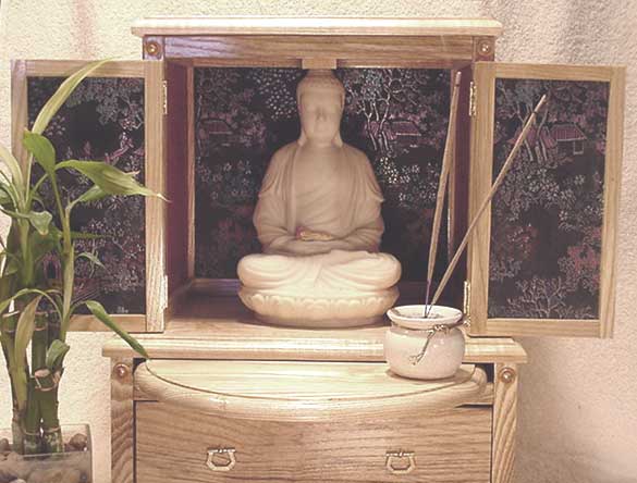 Ash Altar with Swing Out Shelf