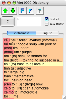 search for Vietnamese