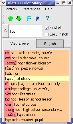 search for Vietnamese