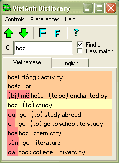 search for Vietnamese